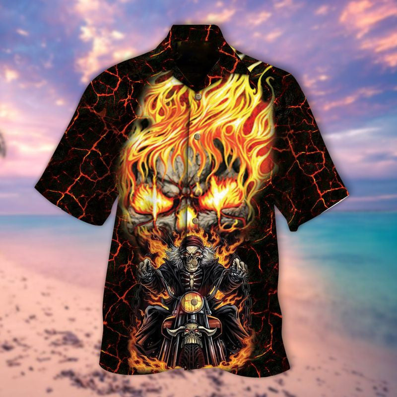 Bikergod Motorcycle SKULL BIKER Hawaii Shirt Design 3D Full Printed Sizes S - 5XL NASA61