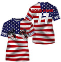 Bikergod Motorcycle USA Flag Brraaap Custom Name And Number T-shirt Design 3D Full Printed Sizes S - 5XL - NMQI141