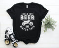 Bikergod Motorcycle Hold My Beer and Watch This T-shirt Design 2D Full Printed Sizes S - 5XL - NAVA363
