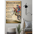 Bikergod Motorcycle Motocross Life Lessons Biker Poster NANA132