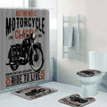 Bikergod Motorcycle Authentic Motorcycle Live Classic Ride To Live Bathroom Decor Set NMBR03