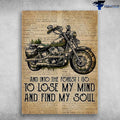 Bikergod Motorcycle And Into The Forest, I Go To Lose My Mind, And Find My Soul Vintage Poster NAIA134