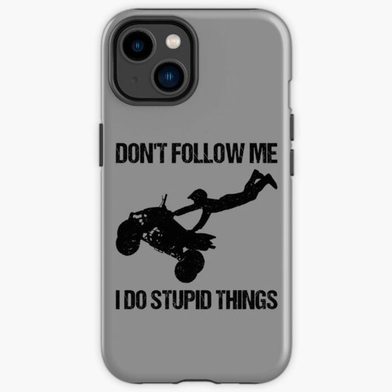 Bikergod Motorcycle Biker Don't Follow Me I Do Stupid Things Phone Case Cover TLWA134