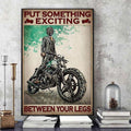 Bikergod Motorcycle Put Something Exciting Between Your Legs Vintage Poster NANA162