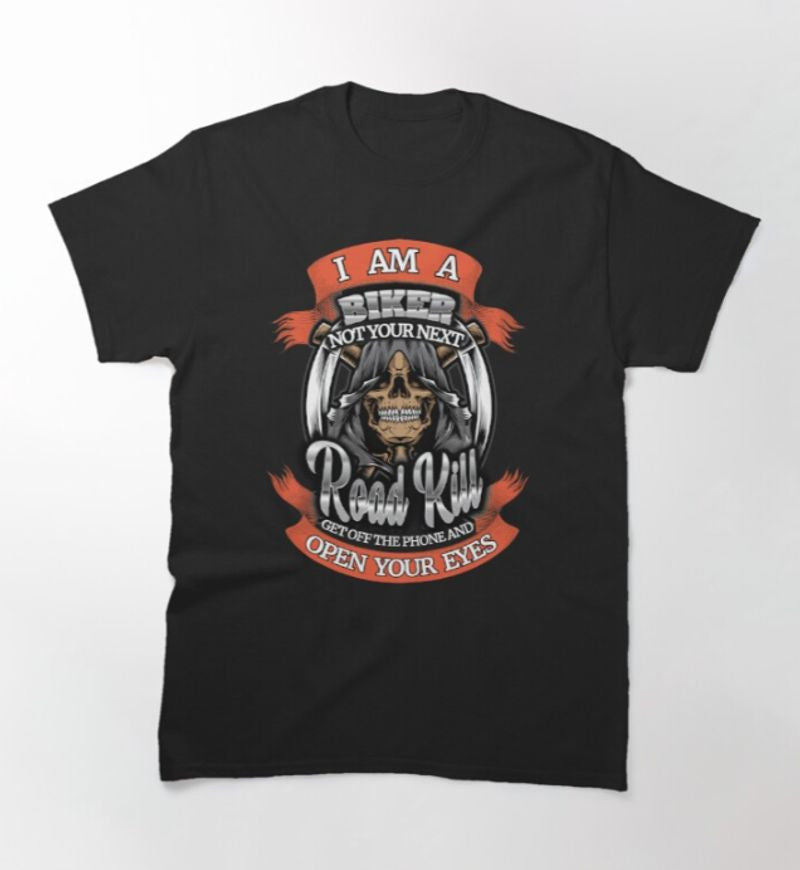 Bikergod Motorcycle I Am A Bike Rider Skull T-shirt Design 2D Full Printed Sizes S - 5XL - NAKA330