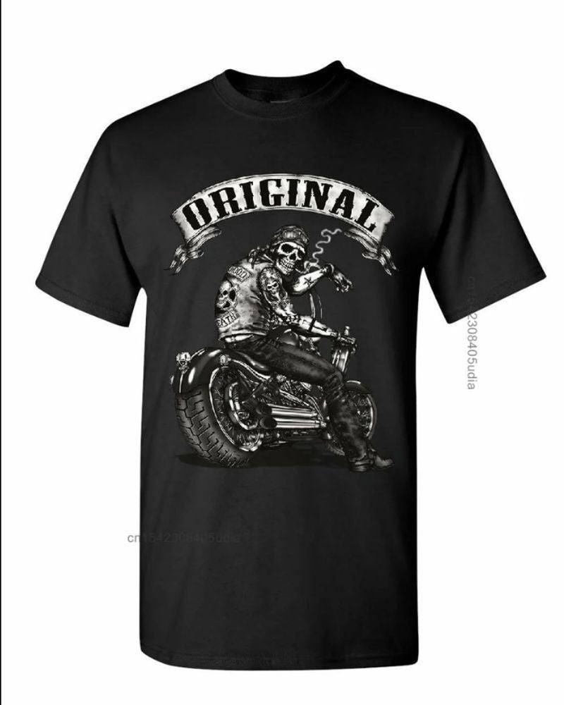 Bikergod Motorcycles Original Skull T-shirt Design 2D Full Printed Sizes S - 5XL - NAEA281