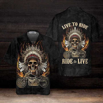 Bikergod Motorcycle Live To Ride Ride To Live Hawaii Shirt Design 3D Full Printed Sizes S - 5XL NASA487