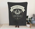 Bikergod Motorcycle Ride For Life Blanket NASA434