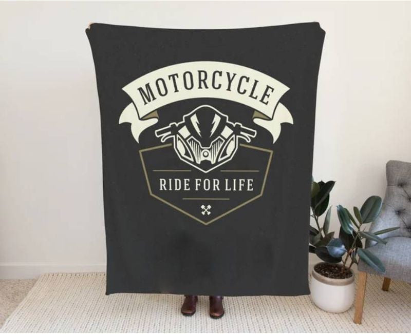 Bikergod Motorcycle Ride For Life Blanket NASA434