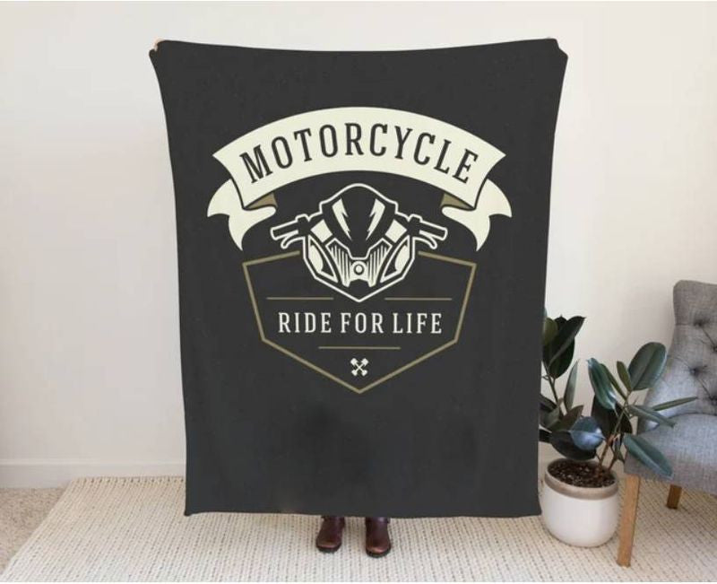 Bikergod Motorcycle Ride For Life Blanket NASA434
