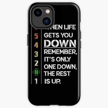 Bikergod Motorcycle Biker 1N23456 When Life Gets Down Remember It's Only One Down The Rest Is Up Phone Case Cover TLWA178