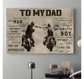 Bikergod Motorcycle To My Dad From Son Father's Day Poster NANA80