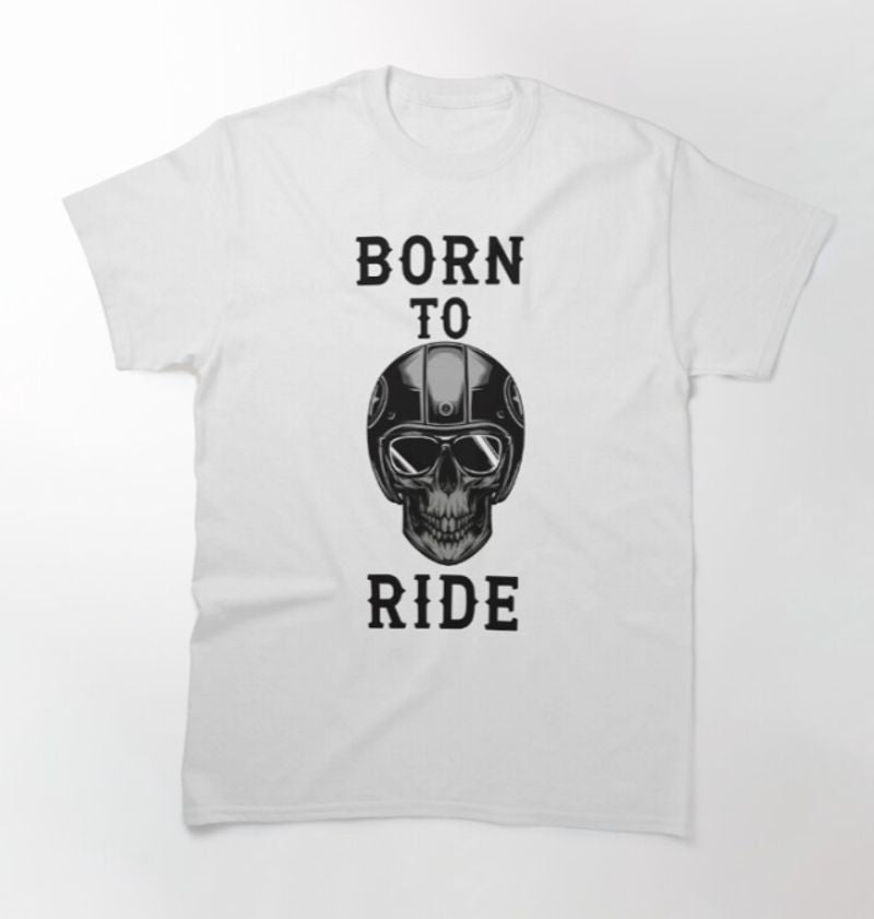 Bikergod Motorcycle Born To Ride T-shirt Design 2D Full Printed Sizes S - 5XL - NAHA425