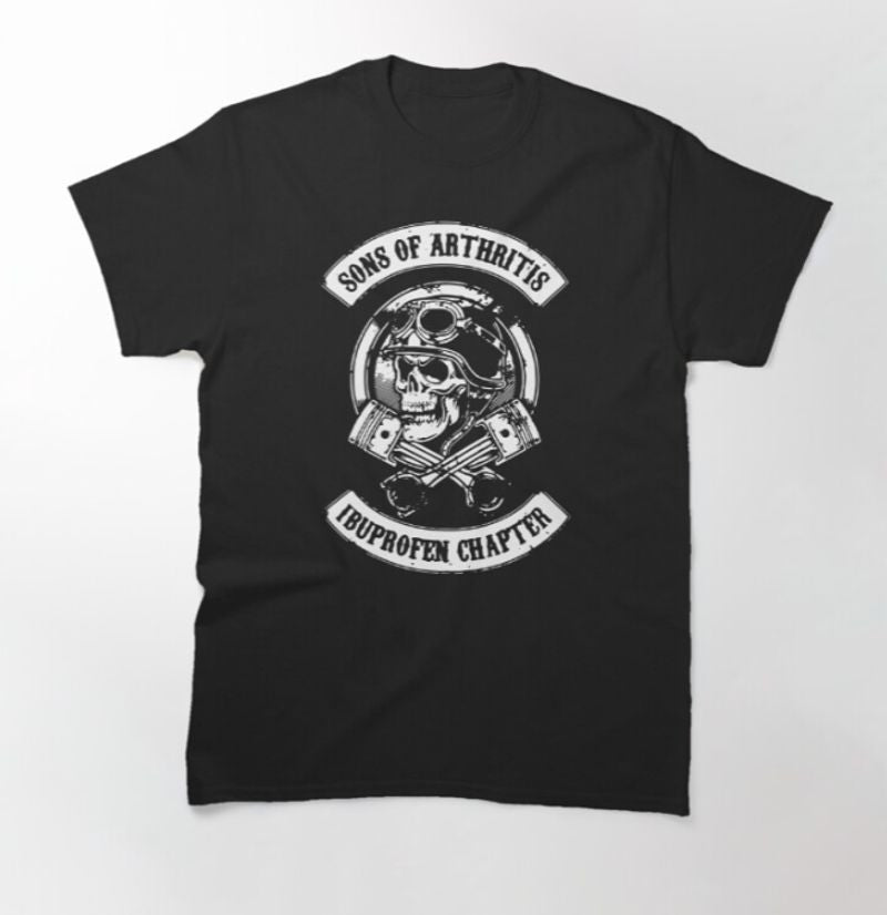 Bikergod Motorcycle Sons Of Arthritis Ibuprofen Chapter T-shirt Design 2D Full Printed Sizes S - 5XL - NAHA437