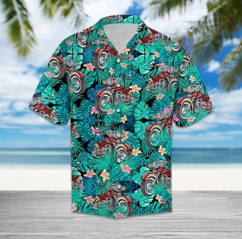 Bikergod Motorcycle Aloha Hawaii Shirt Design 3D Full Printed Sizes S - 5XL NASA442