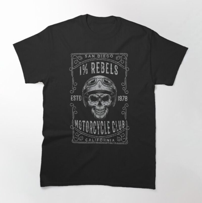Bikergod Motorcycle One Percent Rebels T-shirt Design 2D Full Printed Sizes S - 5XL - NAHA402
