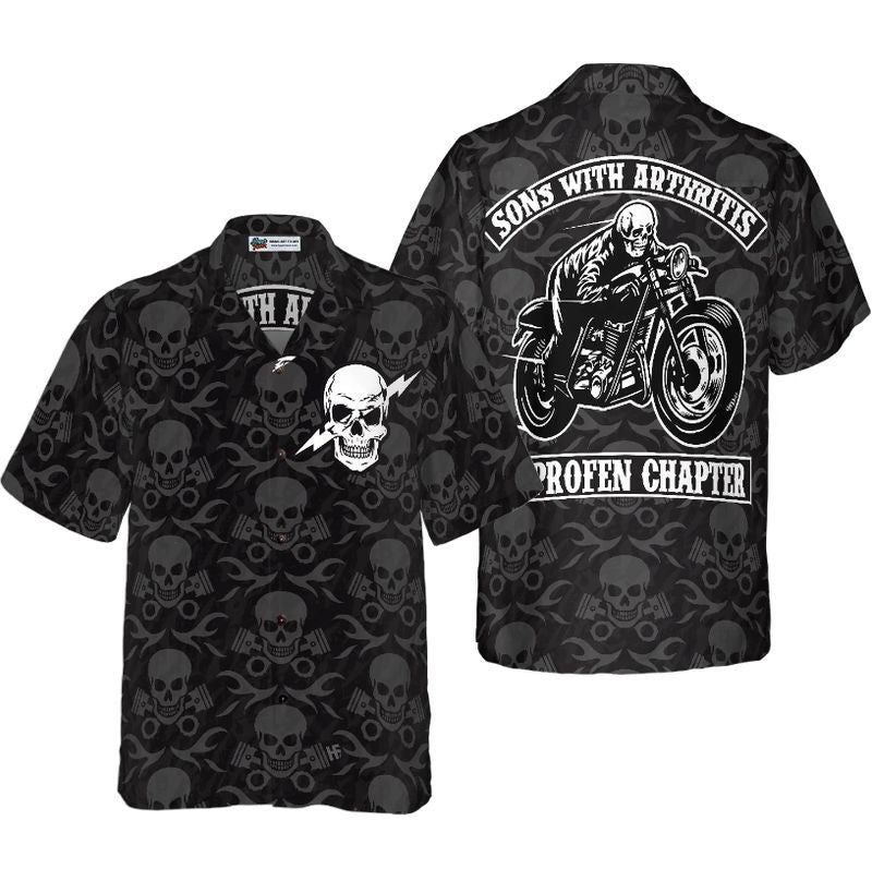 Bikergod Motorcycle Sons With Arthritis Hawaii Shirt Design 3D Full Printed Sizes S - 5XL NASA494