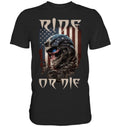 Bikergod Motorcycles Ride or die Skull T-shirt Design 2D Full Printed Sizes S - 5XL - NAFA261