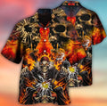 Bikergod Motorcycle Skull Biker Hawaii Shirt Design 3D Full Printed Sizes S - 5XL NASA467A