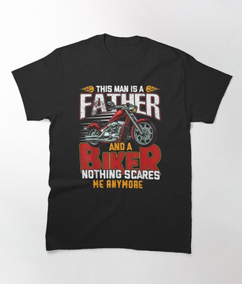 Bikergod Motorcycle This Man Is A Father And A Biker T-shirt Design 2D Full Printed Sizes S - 5XL - NAUA267