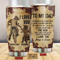 Bikergod Motorcycle To My Dad I Love You Always And Forever Custom Names Stainless Steel 20 Oz Tumbler- NANA330