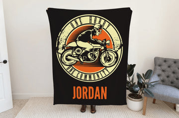 Bikergod Motorcycle One Hobby One Community Custom Name Blanket NASA431