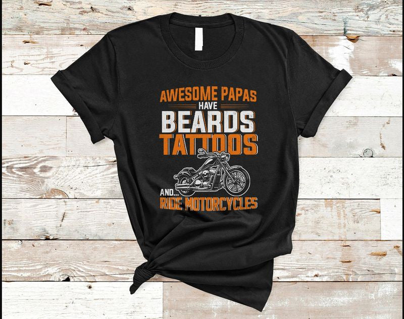 Bikergod Motorcycle Awesome Papas Ride Motorcycles T-shirt Design 2D Full Printed Sizes S - 5XL - NARA538