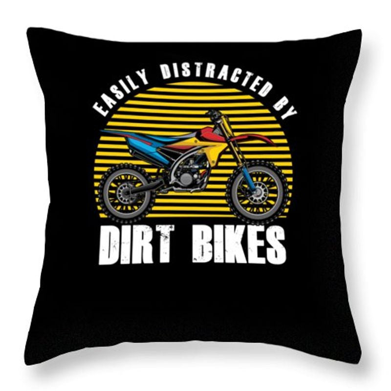 Bikergod Motorcycle Easily Distracted By Dirt Bikes Motocross Pillow Case Design 3D Full Printed NAXA111