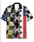 Bikergod Motorcycle American Flag Dirt Bike Hawaii Shirt Design 3D Full Printed Sizes S - 5XL NASA525