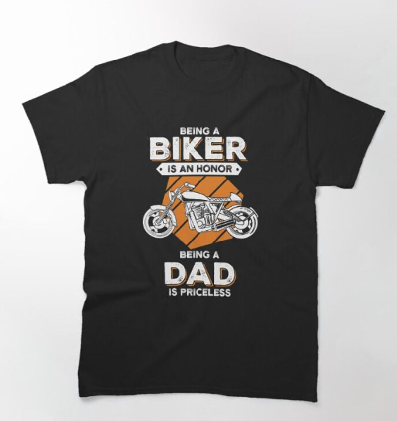 Bikergod Motorcycle Being A Biker Dad T-shirt Design 2D Full Printed Sizes S - 5XL - NATA541