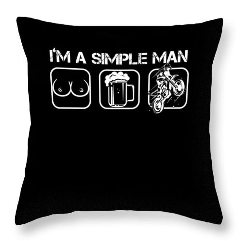 Bikergod Motorcycle I'm A Simple Man Pillow Case Design 3D Full Printed NAXA170