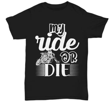 Bikergod Motorcycles My Ride Or Die T-shirt Design 2D Full Printed Sizes S - 5XL - NAEA304