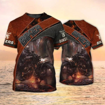 Bikergod Motorcycle Skull Biker T-shirt Design 3D Full Printed Sizes S - 5XL - NASA460