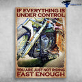 Bikergod Motorcycle If Everything Is Under Control Vintage Poster NAIA146