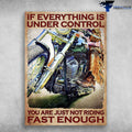 Bikergod Motorcycle If Everything Is Under Control Vintage Poster NAIA146