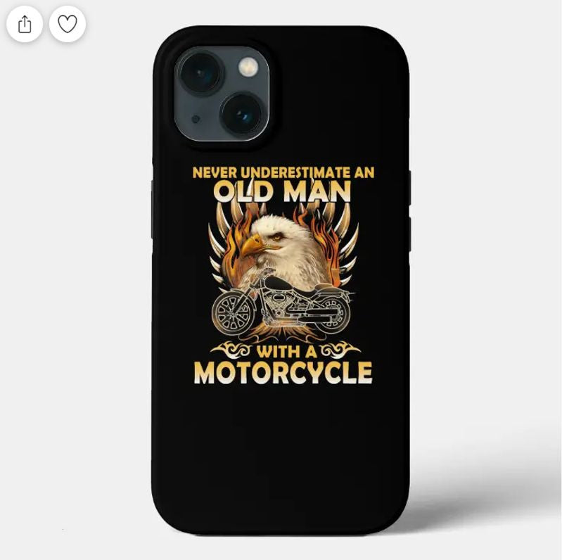 Bikergod Motorcycle Biker Never Underestimate An Old Man With A Motorcycle Phone Case Cover NMPC009