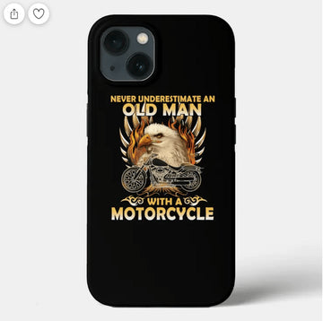 Bikergod Motorcycle Biker Never Underestimate An Old Man With A Motorcycle Phone Case Cover NMPC009