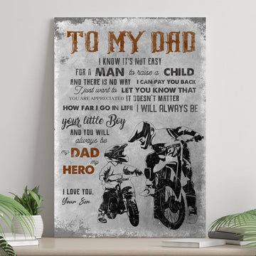 Bikergod Motorcycle To My Dad Gift From Son With Motorcycle Father's Day Poster NANA181