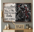 Bikergod Motorcycle This Love Is Real Motorcycle Couple Custom Names Poster NANA99