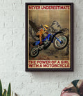 Bikergod Motorcycle THE POWER OF A GIRL WITH A MOTORCYCLE Vintage Poster NANA272