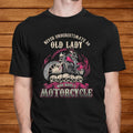 Bikergod Motorcycle Never Underestimate An Old Lady Who Rides A Motorcycle T-shirt Design 2D Full Printed Sizes S - 5XL - NANA337
