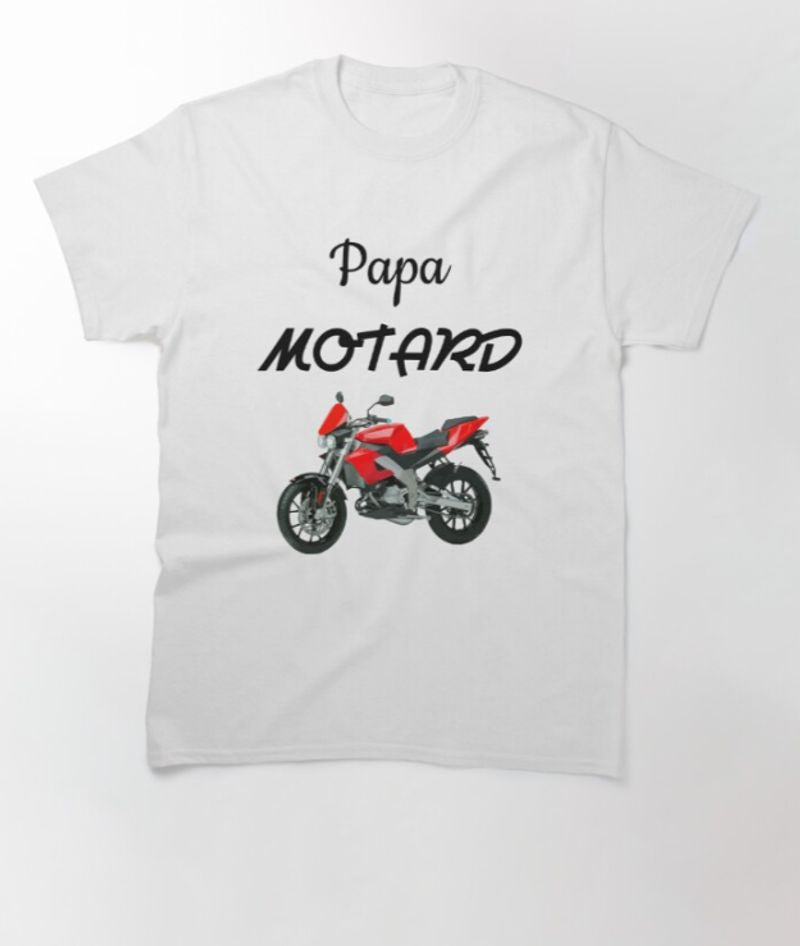 Bikergod Motorcycle Papa Motard T-shirt Design 2D Full Printed Sizes S - 5XL - NATA500
