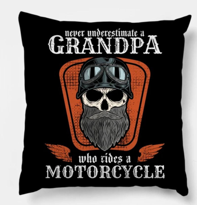 Bikergod Motorcycles Never Underestimate A Grandpa Who Rides A Motorcycle Pillow Case Design 3D Full Printed NAIA70