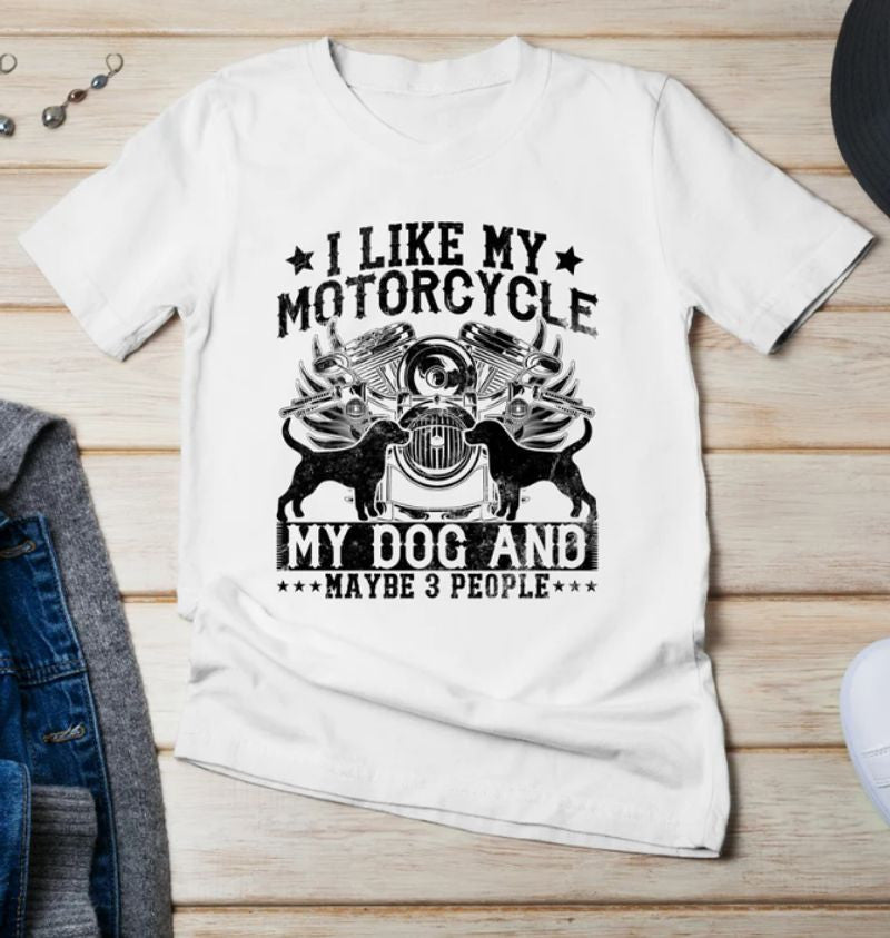 Bikergod Motorcycles I like my motorcycle my dog T-shirt Design 2D Full Printed Sizes S - 5XL - NAFA210