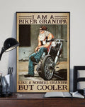Bikergod Motorcycle I Am A Biker Grandpa Like A Normal Grandpa But Cooler Vintage Poster NANA168