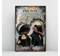 Bikergod Motorcycle This Is Us A Little Bit Of Crazy Motorcycle Couple Custom Names Poster NANA72