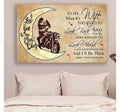 Bikergod Motorcycle Husband To Wife When It's Too Hard To Look Back Biker Couple Poster NANA155
