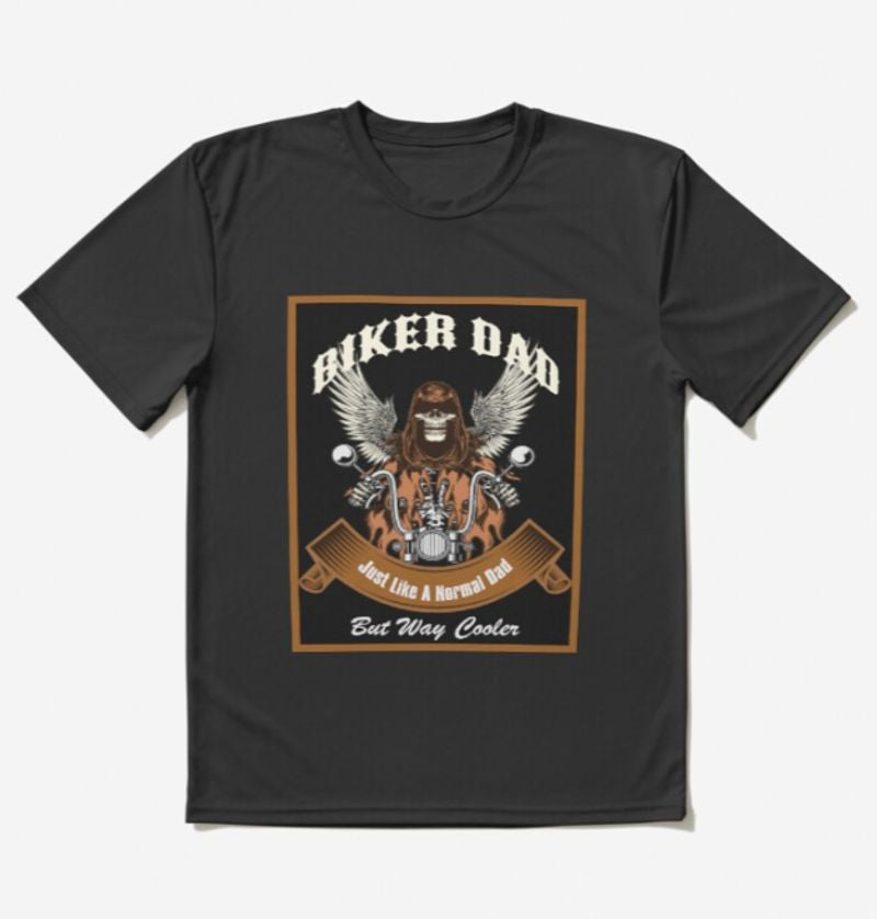 Bikergod Motorcycle Biker Dad T-shirt Design 2D Full Printed Sizes S - 5XL - NATA513
