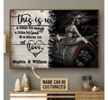 Bikergod Motorcycle This Is Us Motorcycle Couple Custom Names Poster NANA113