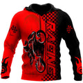 Bikergod Motorcycle Red Racing Hoodie Design 3D Full Printed Sizes S - 5XL - NMQI128D